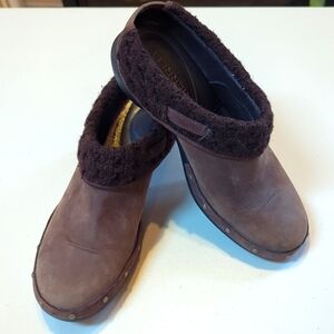 Merrell , Luxe wrap knit Brown clogs 9.5